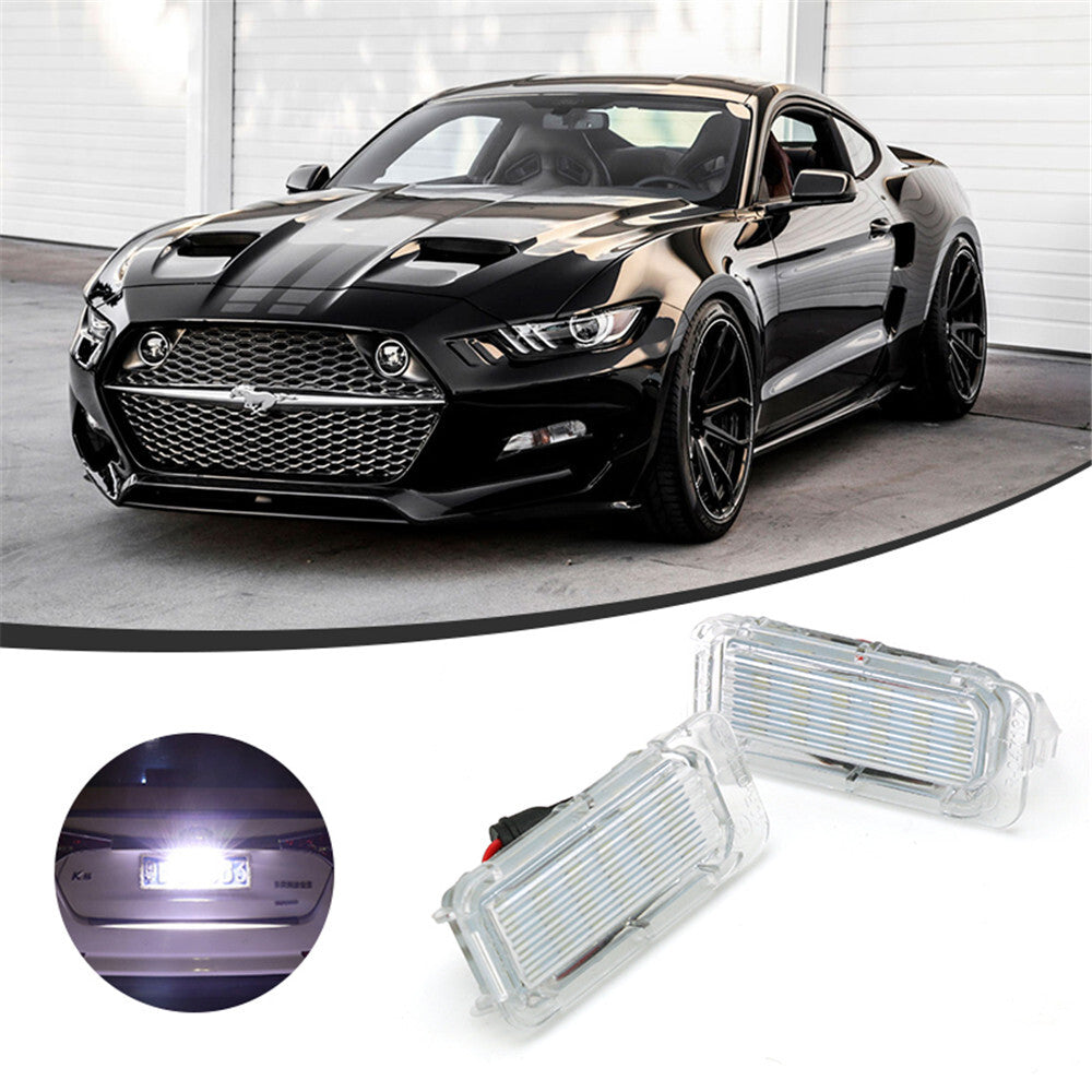 2Pcs LED License Number Plate Lights Canbus for Ford Focus Fiesta Mondeo C-Max