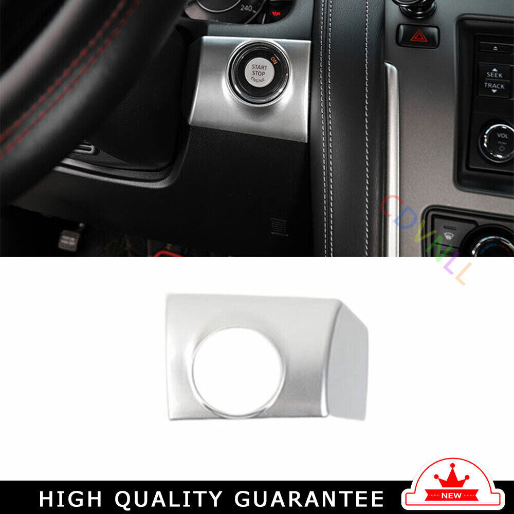 One-Click Startup Frame Cover Trim for Nissan Armada Y62 2017-2020 Matte Silver