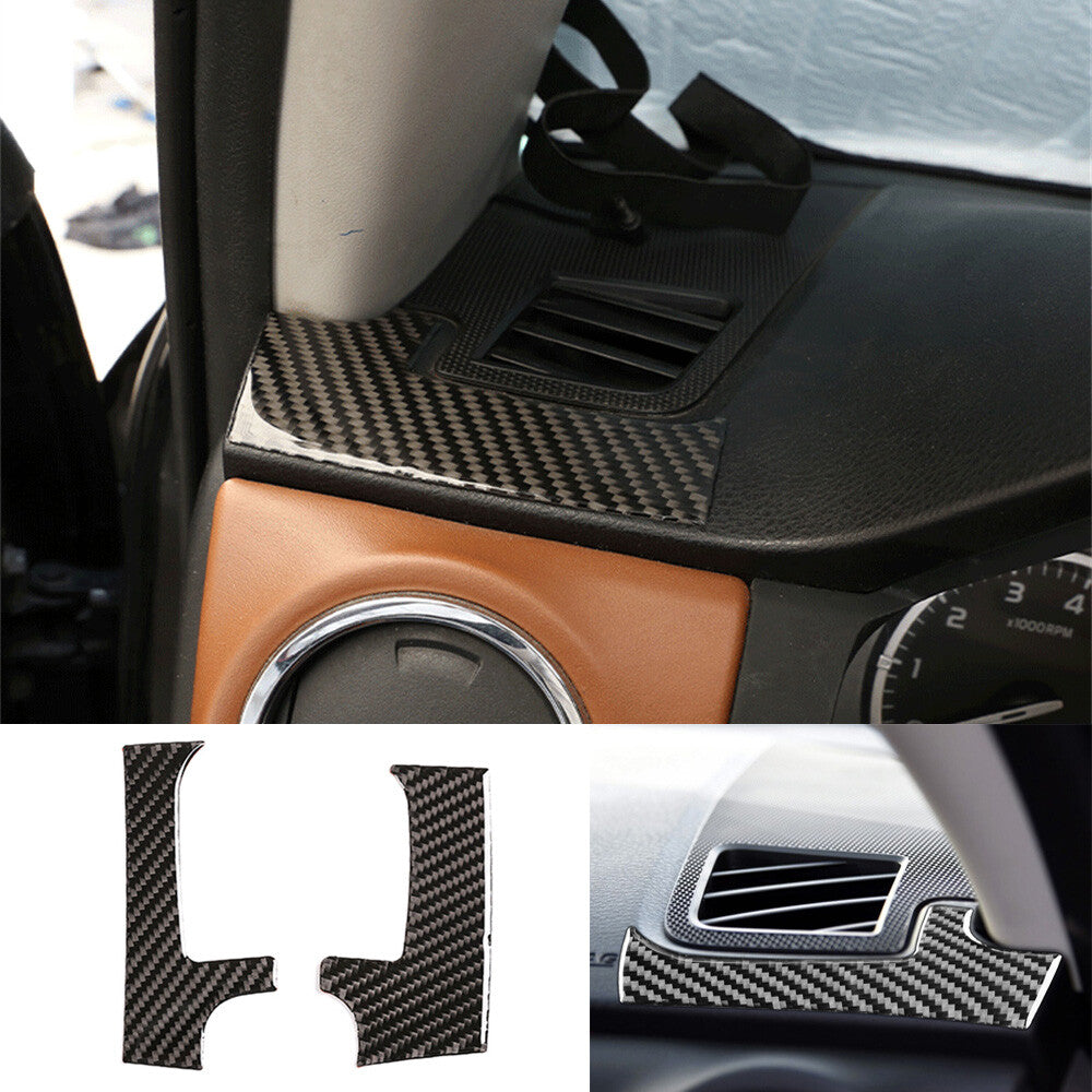 Carbon Fiber Dashboard Air Vent Outlet Panel Cover Fit for T@yota Tundr@ 2014-21
