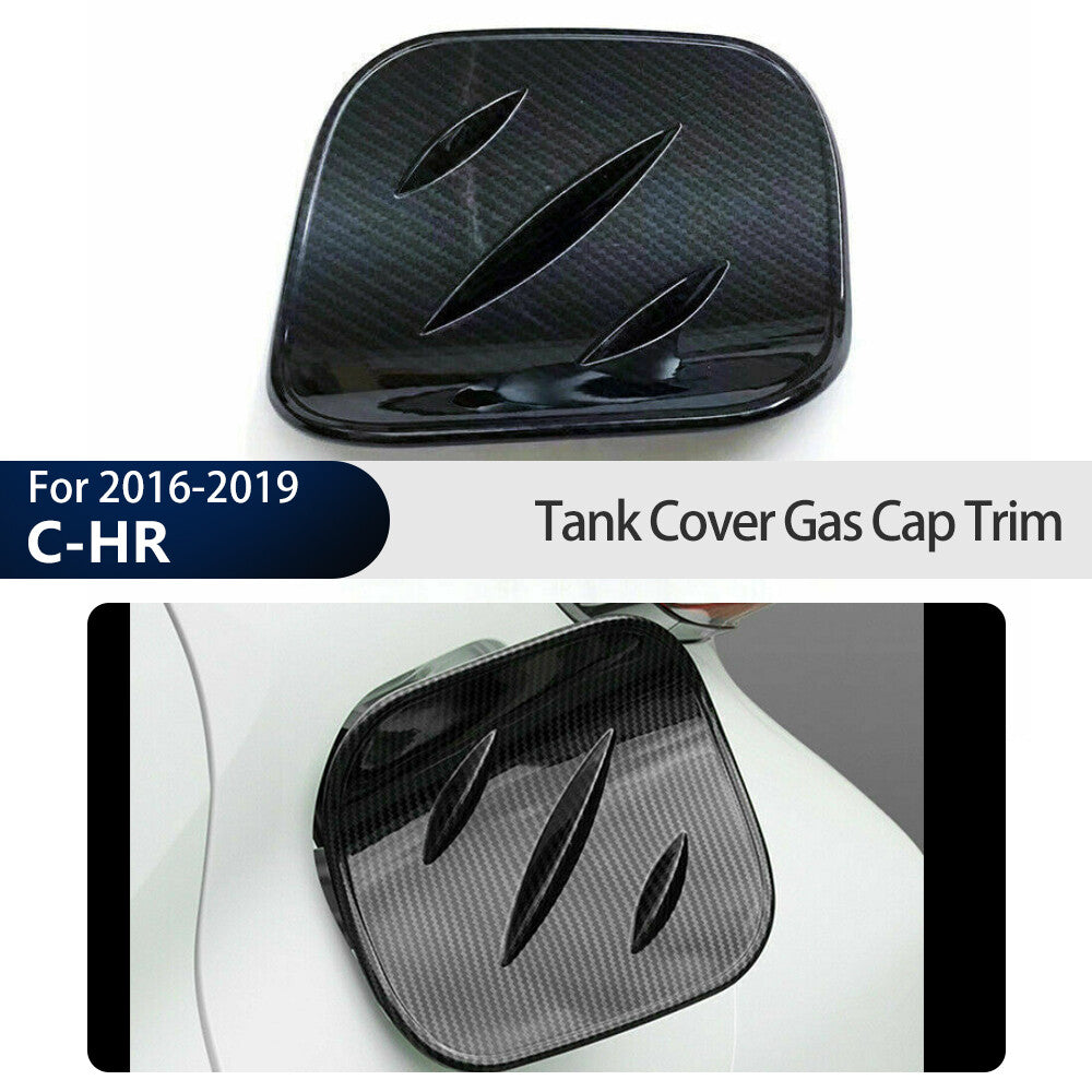 for Toyota C-HR CHR 2016-2019 Carbon Fiber Car Oil Gas Fuel Tank Cap Cover Trim