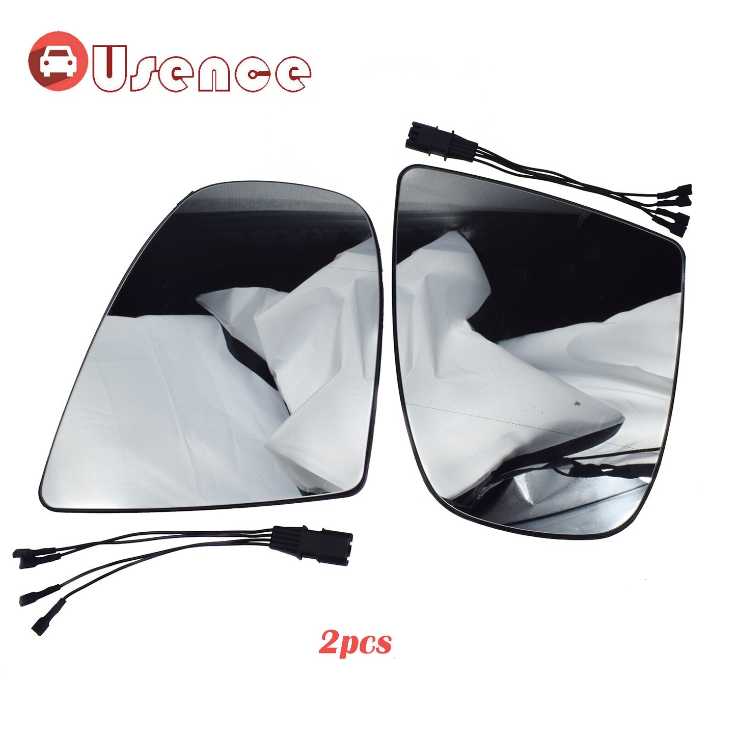 2PCS Rearview Wing Mirror Glass Heated W/ Wiring 51167174981 for BMW X5 E70 X6