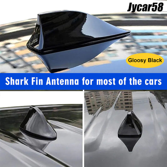 Universal BLACK Shark Fin Car Roof Antenna Radio FM/AM Signal Aerial Accessories