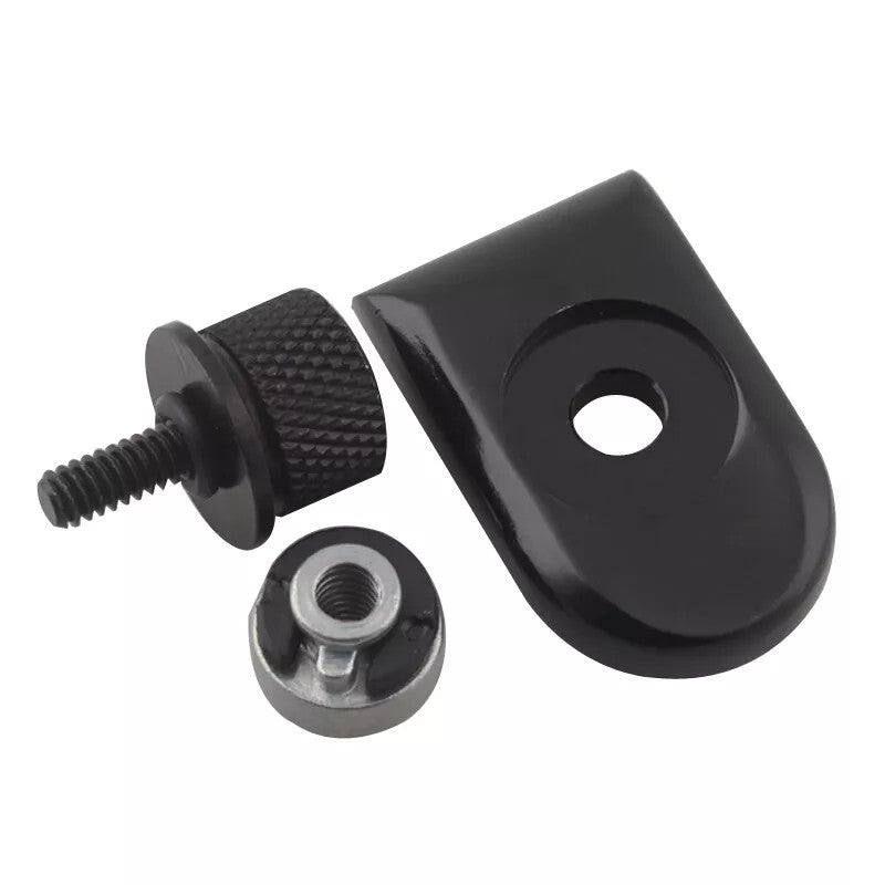 Black Rear for Seat Bolt Tab Screw Mount Knob Cover Nut Kit Fit for Harley Sportster