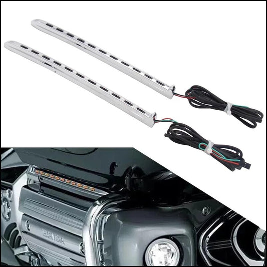 Fit for Honda GoldWing 1800 GL 1800 2001-2010 Chrome LED Running Fairing Lights