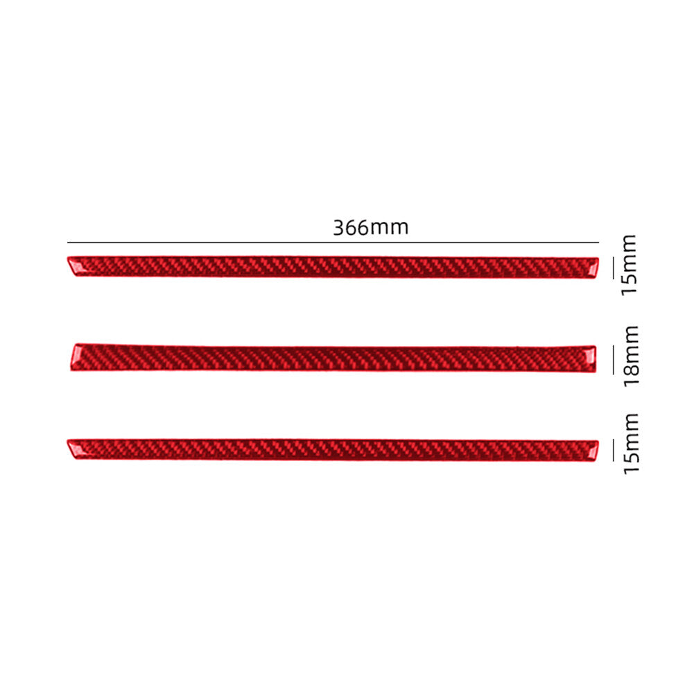 Red Carbon Fiber Passenger Dashboard Cover Trim Strip for Toyota Supra 2019-2022