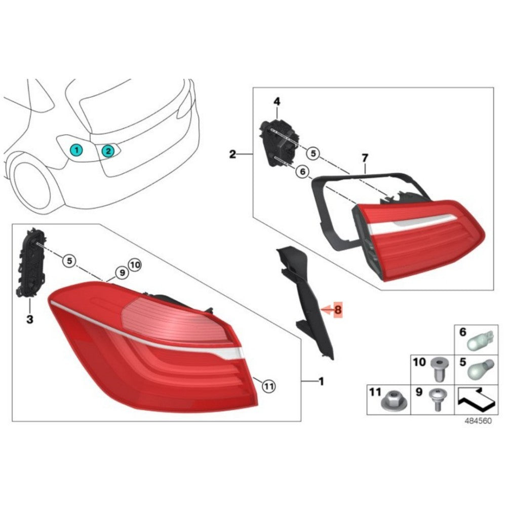 Grooved strips are suitable for BMW F45 216d, 216i, 218d, 218dX, 218i, 220d
