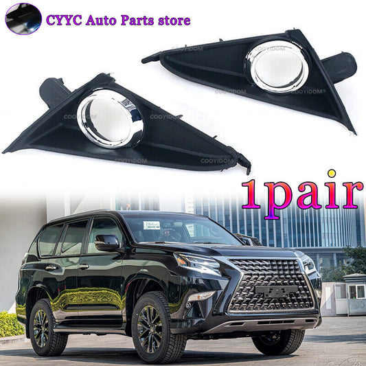 Pair for Lexus GX460/400 2014-2020 Fog Light Bezel Cover Fog Lamp Grille Trim