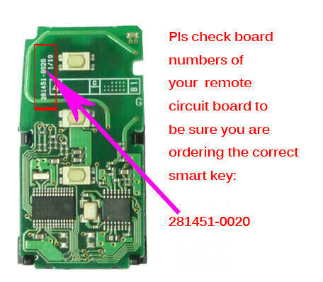 Unlockable version compatible with 2013-2018 for Toyota RAV4. KEYLESS remote control HYQ14FBA 281451-0020
