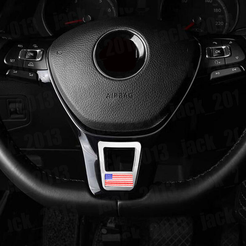 Chrome Steering Wheel Sequin Cover Trim for Volkswagen for VW for Passat 2016-2024