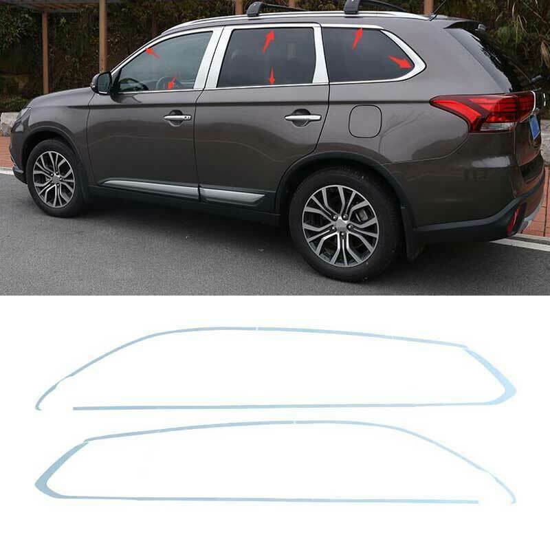 for Mitsubishi Outlander 2013-2020 Door Window Sill Molding Chrome Strip Trims