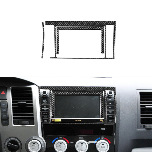 Radio Display Frame Trim Cover Carbon Fibre Interior for Toyota Tundra 2007-2013