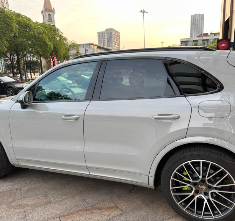 Exterior Car Windows Strips Cover Trim for Porsche for Cayenne Steel Black 2019-2024