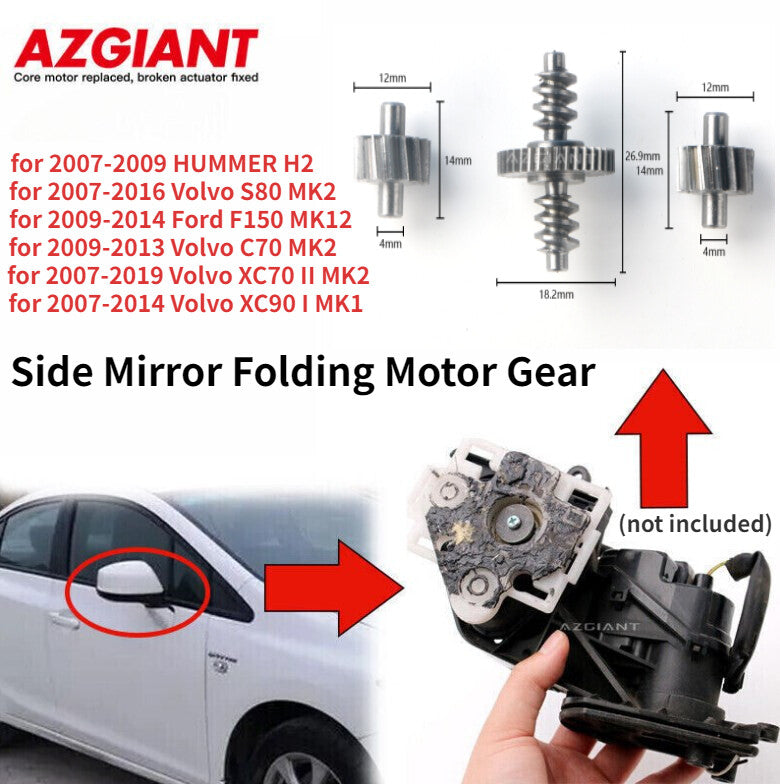 Side mirror folding motor gear kit suitable for 10-18 for Volvo S60 V60 / 09-20 for Ford Lobo