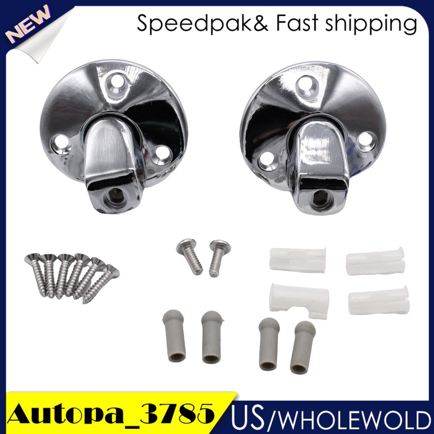 Chrome Sunvisor Support Brackets Fits For 1967-1969 Camaro Firebird for Buick 64-73