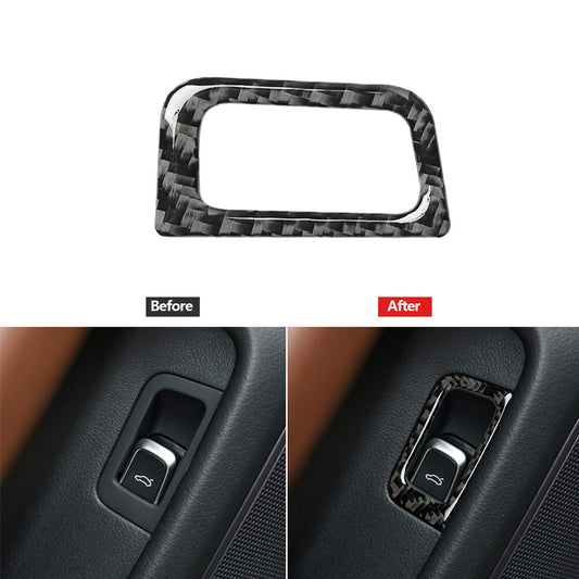 Carbon fiber button for the rear trunk trim for Audi A6 2012-2018