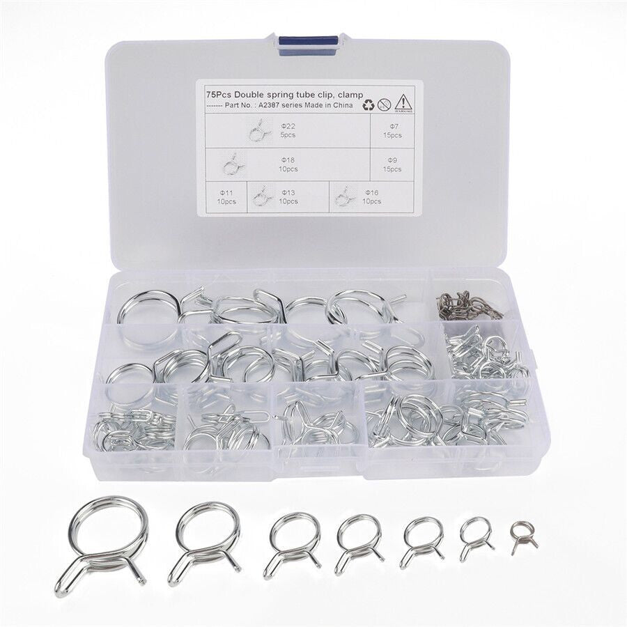 Fuel Line Hose Spring Wire Clips Water Pipe Air Tube Clamps ¦µ7-¦µ22 For Car SUV