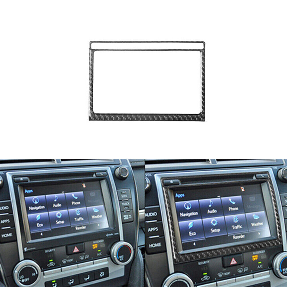 Carbon Fiber Interior GPS Navigation Panel Trim Cover for Toyota for Camry 12-14 B
