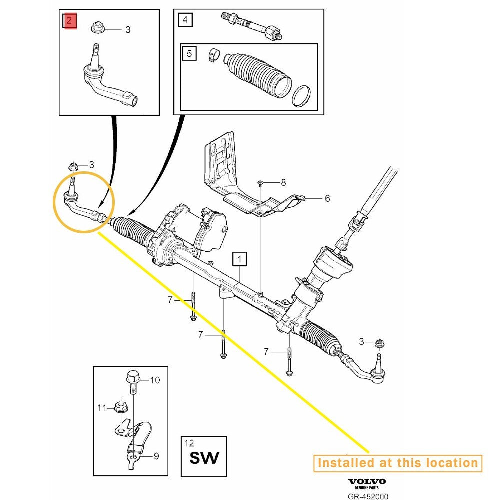 for Volvo S60 external ball joint(R) : 31681049