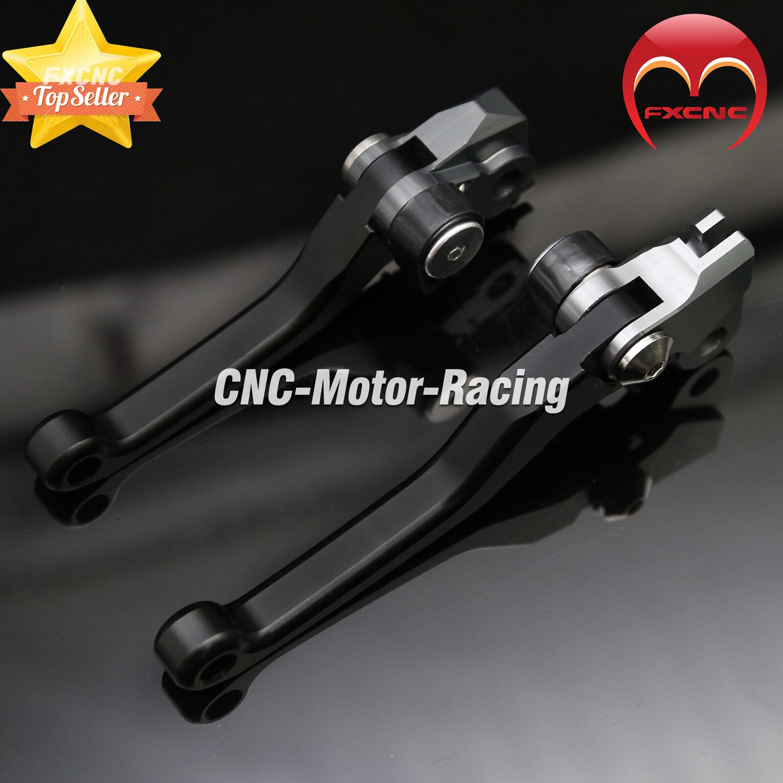 Suitable for Kawasaki KX450 2019 - 2020 CNC black off-road bicycle clutch and brake lever (aluminum)