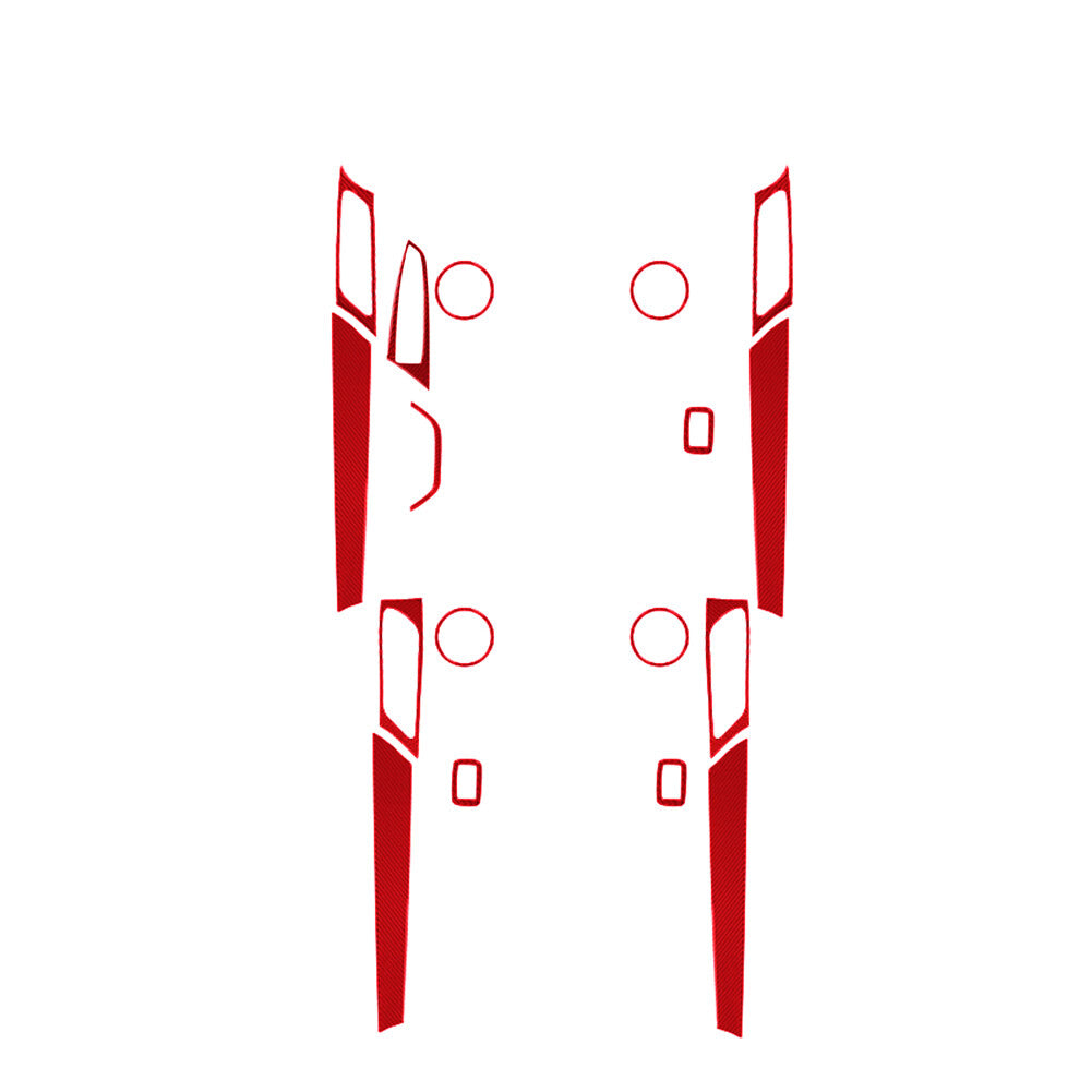 17X Red Carbon Fiber Set Of Door Cover Trim for BMW X3 F25 X4 F26 2011-17 Type B