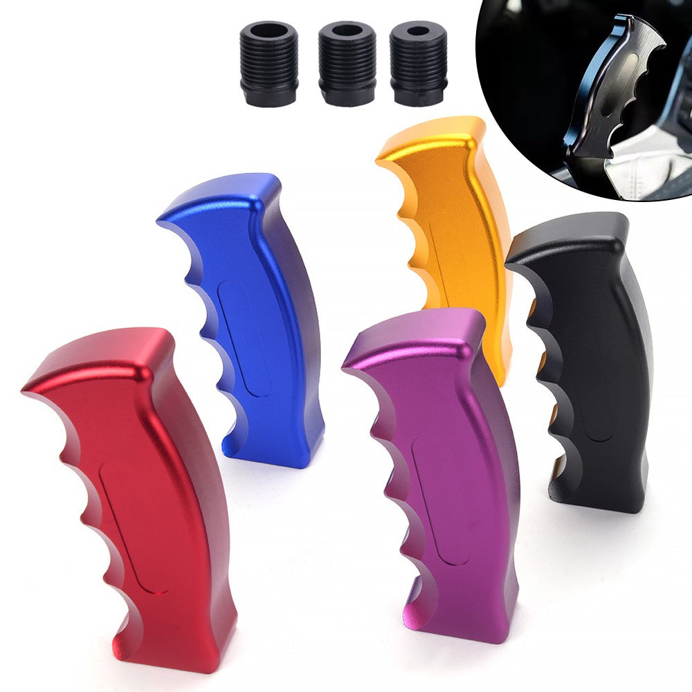 Aluminum Alloy Slotted Pistol Grip Handle Universal Manual Gear Shift Knob JDM