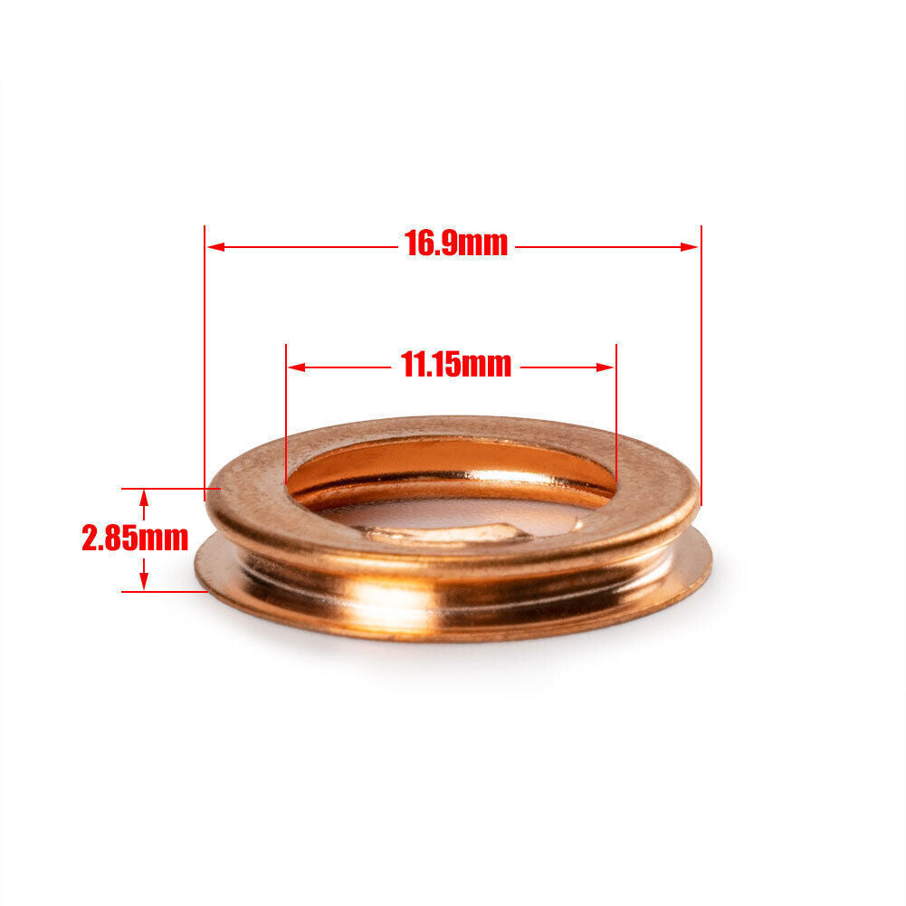 100PCS for Nissan for Infiniti Metal Oil Drain Plug Crush Washer Gasket 11026-JA00A