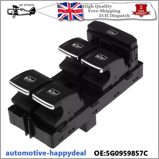 Right Master Power Electric Window Switch for VW for Seat for Skoda RHD UK 5G0959857C