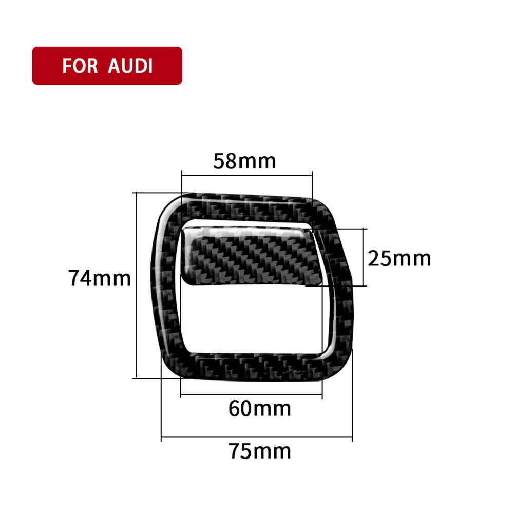 for Audi for A4 B9 2017-2019 Carbon Fiber Driver Storage Box Decorative Cover Trim