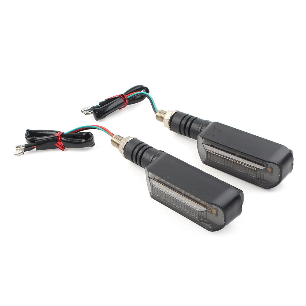 2x M10 LED Turn Signal Flasher Blinker Brake Stop Tail Light DRL