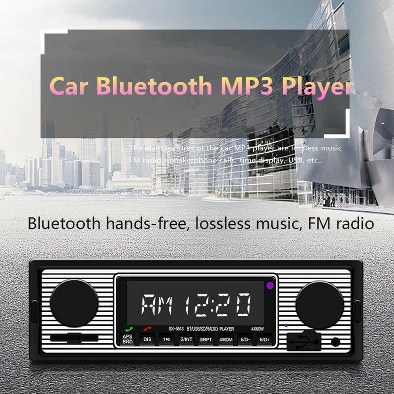 DC12V Car Radio Audio FM Bluetooth MP3 Audio Player Bluetooth Handfree USB Aux