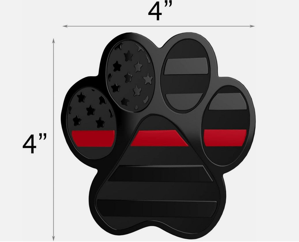 Car mount plug cap tow receiver 2.5 inch dog paw pin bolt black and red  for ford