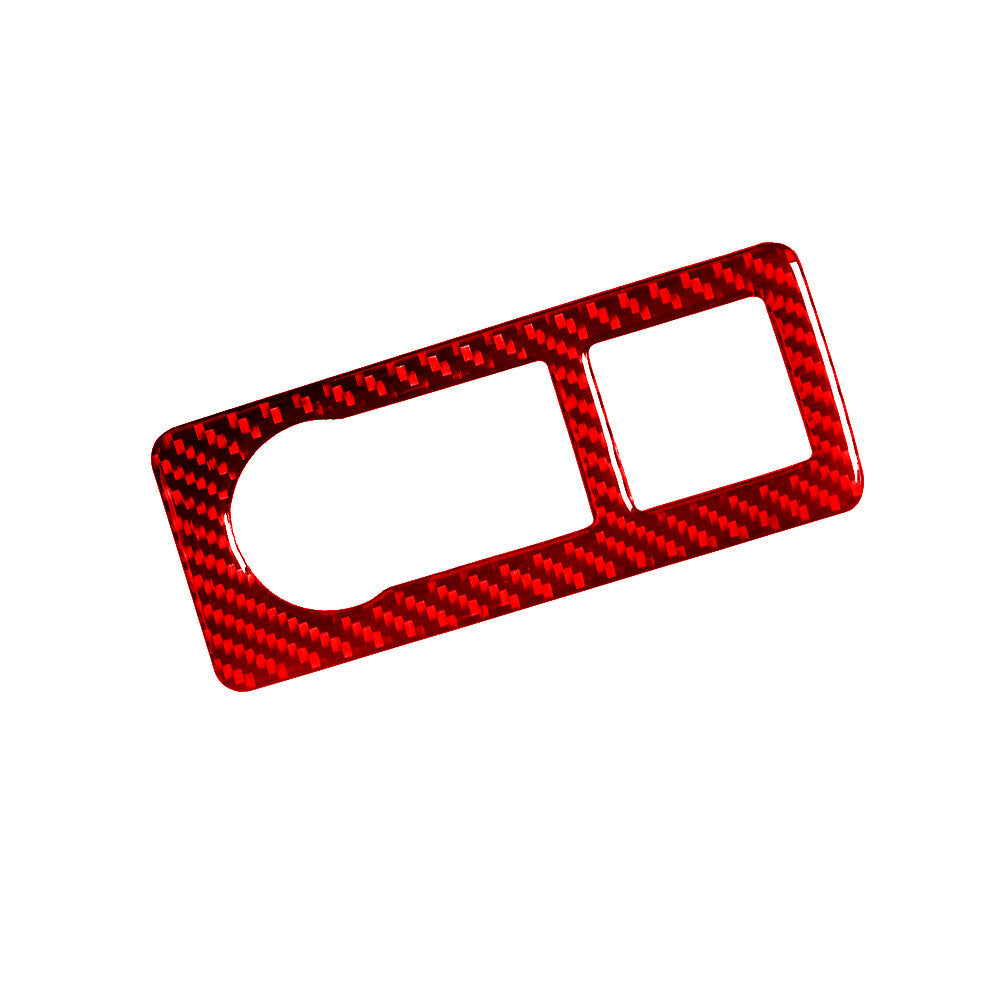 Red Carbon Fiber Headlight Control Trim For Silverado/tahoe/ for sierra 07-14 Type B