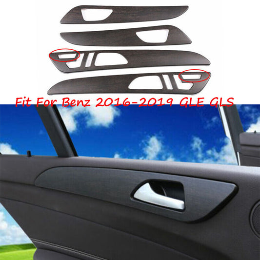 Wood Grain Interior Door Panel Cover Trim 4pcs Car Fit for Benz 16-19 GLE GLS