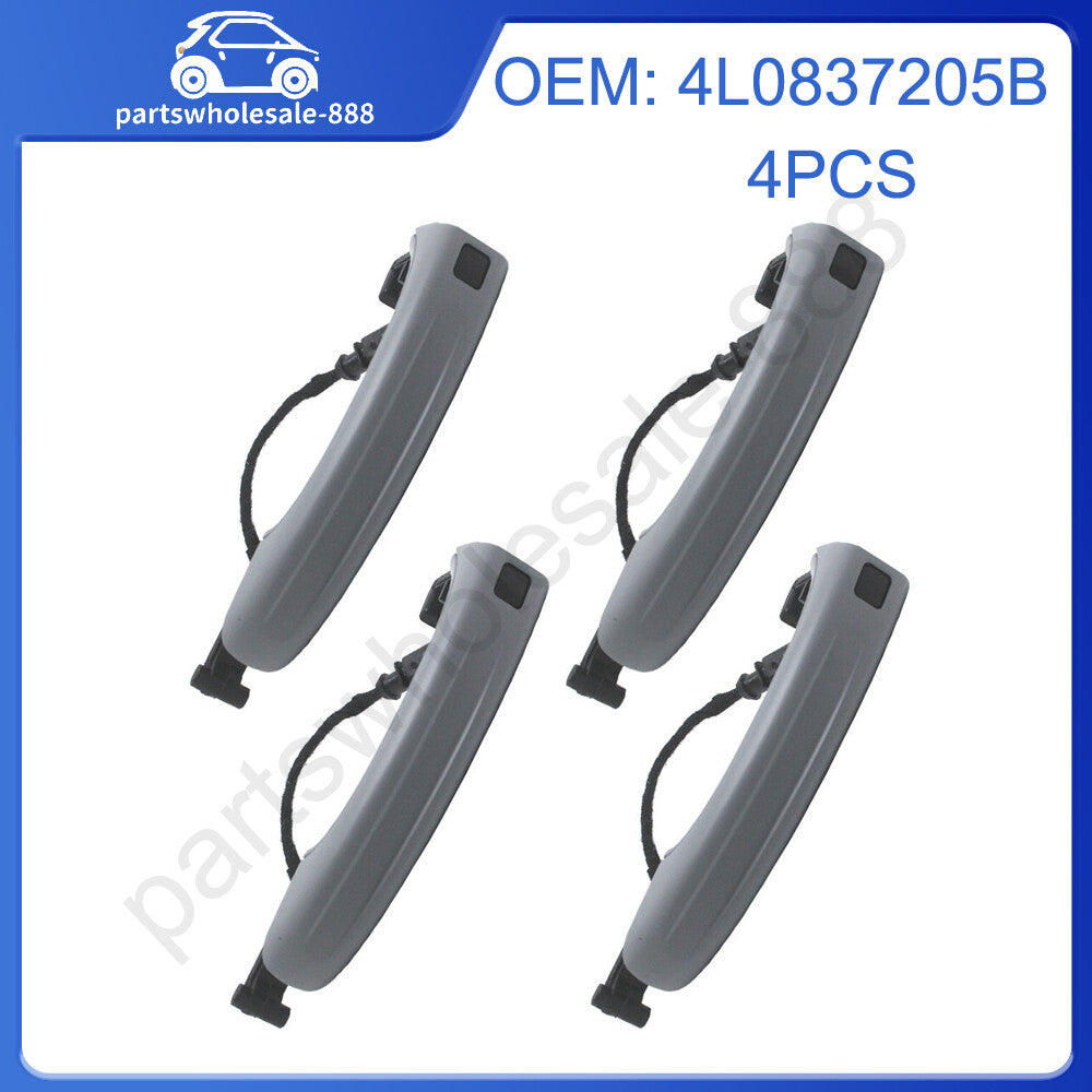 4-piece set of new exterior door handles for Audi Q7 2007 - 2015 4L0837205B