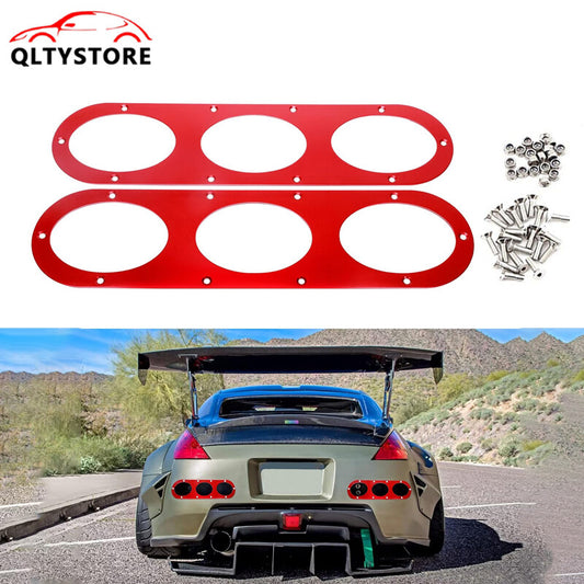 2Pcs Car Rear Bumper Race Air Diversion Diffuser Panels Kit Universal Red