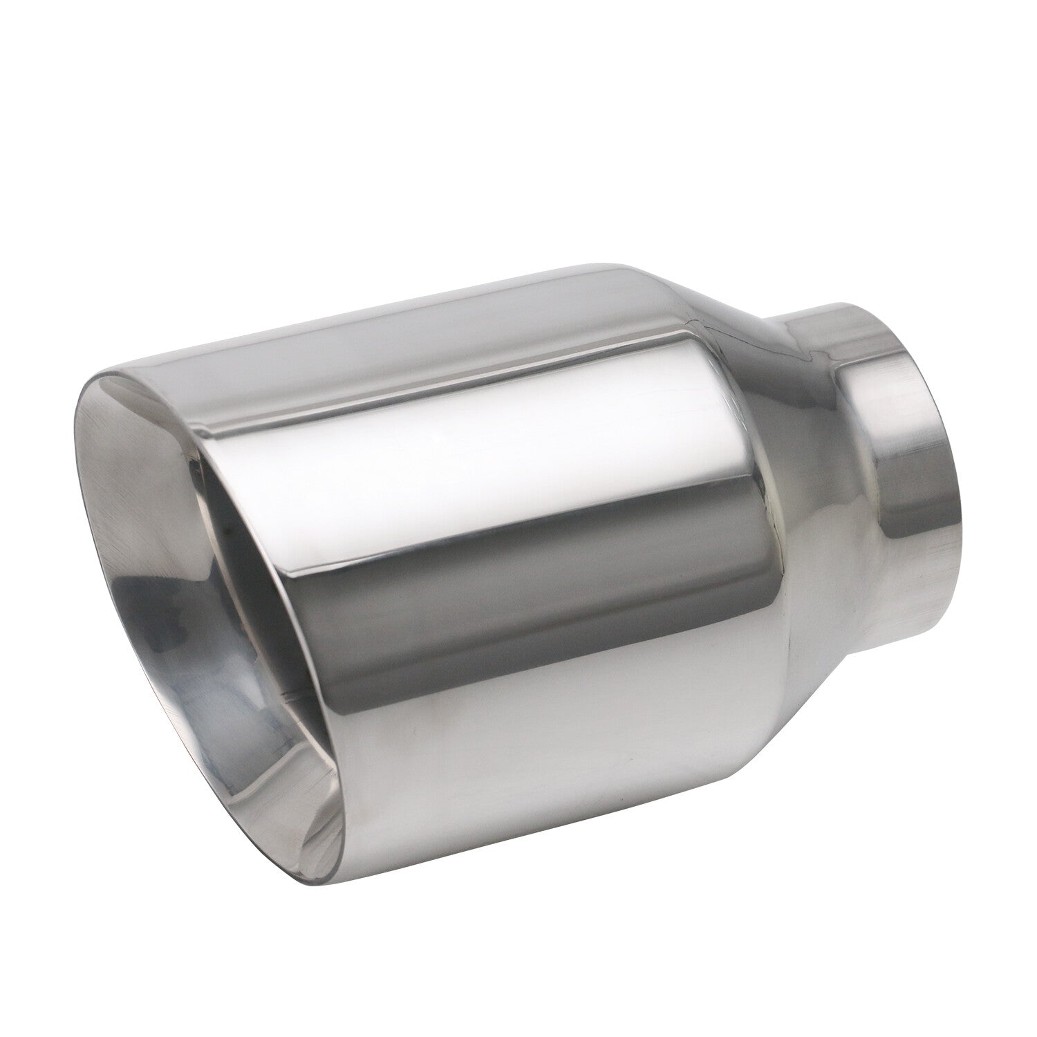 1PC Universal 2.5'' ID 4'' OD Exhaust End Tip Muffler Pipe Tip Slant Tip