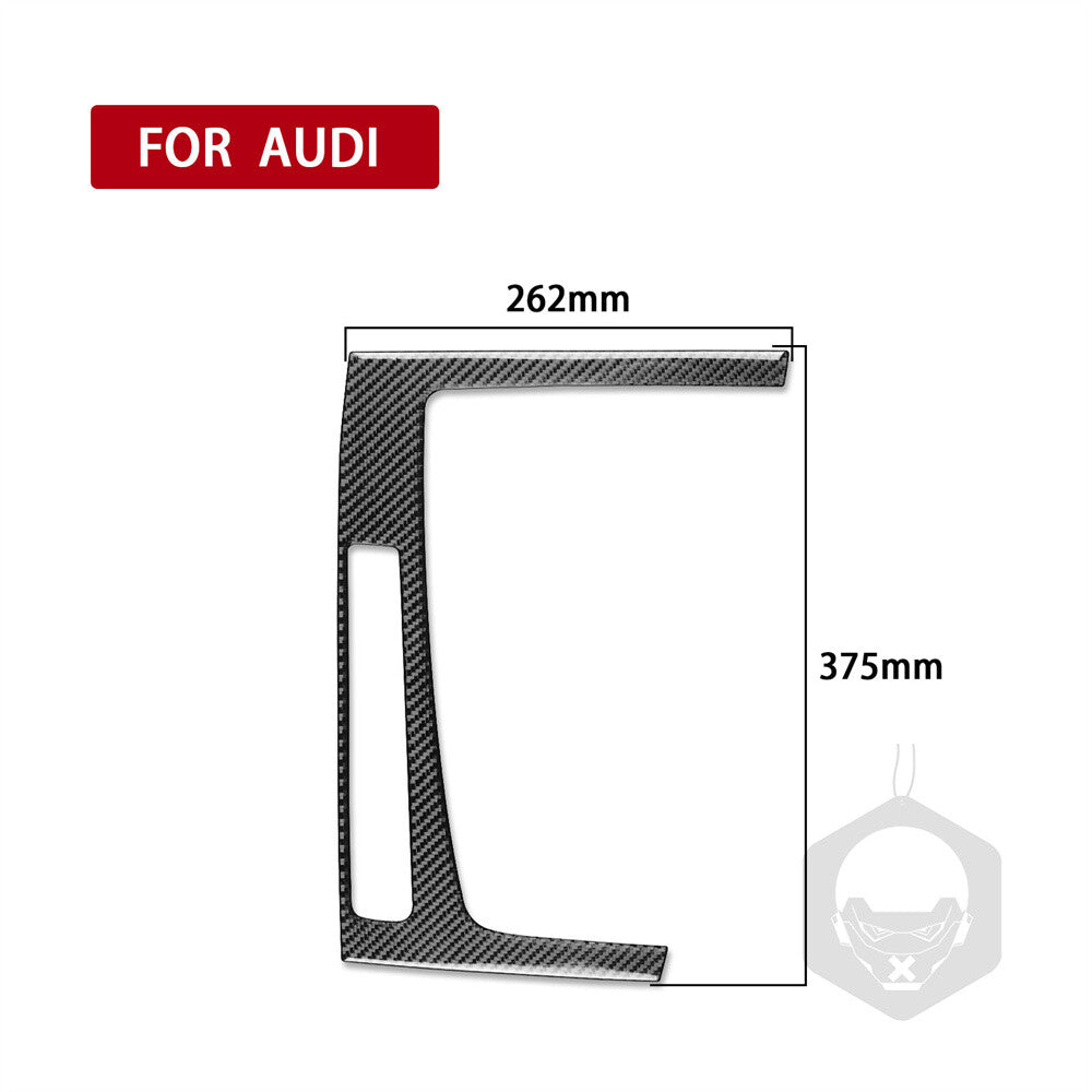 for Audi Q5 Q5L 2018+ RHD Central Control Gear Shift Box Panel Trim Carbon Fiber