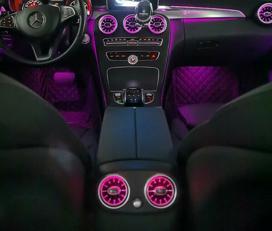 64 color Illuminated LED Ambient vent light for Mercedes W205 C GLC x253 15-2021