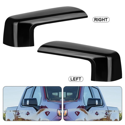 Gloss Black Replacement Mirror Cap Cover Set Fits 2019-2022 for Chevy Silverado 1500