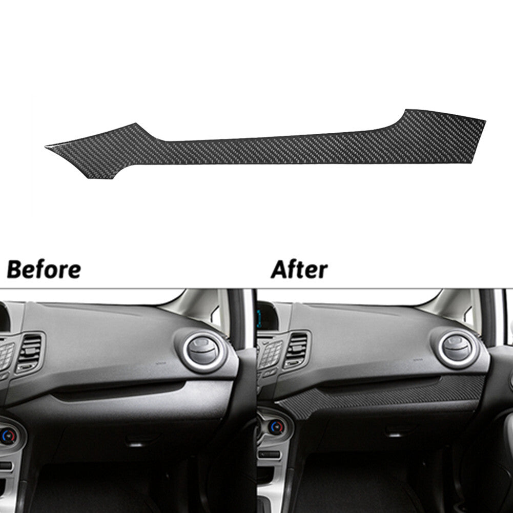 Carbon Fiber Interior Passenger Side Dash Cover Trim for Ford Fiesta 2011-2015