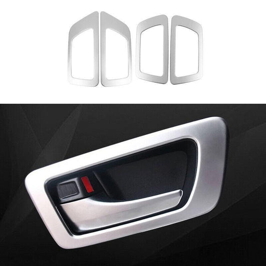 Silver Steel Inner Door Handle Frame Trim 4pcs for Toyota Highlander 2014-2019