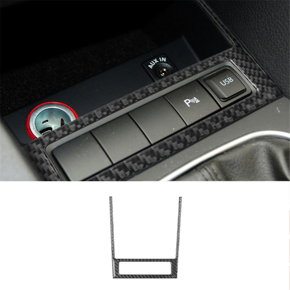 Carbon Fiber Floor Console Storage Cover Trim for Volkswagen for Jetta Sedan 2011-14