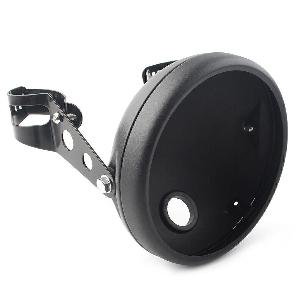 Matte Black Headlight 7-Inch Retro LED Headlight Shell for Harley Motorcycle