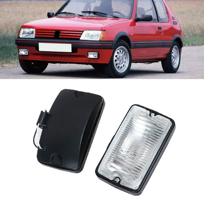 Par de luces antiniebla delanteras de lente clara para for PEUGEOT 205 GTI CTI 106
