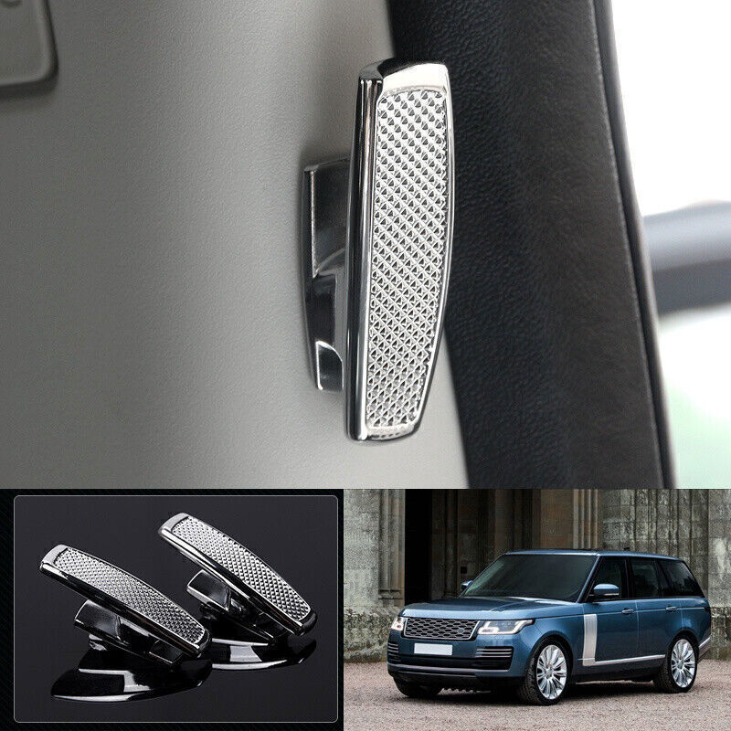 for Range Rover L405 SV 2013-22 Silver Alloy B Pillar Cloth Hook Hanger Cover 2X