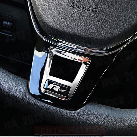 Chrome R Steering Wheel Sequin Cover Trim FIT for Volkswagen for VW for Passat 2016-2024