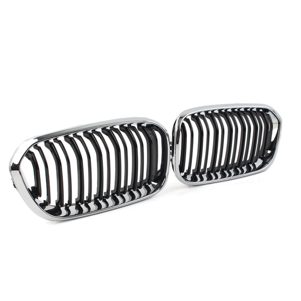 2¢ª Front Bumper Kidney Grille Dual Slat Grill Fit for BMW 1 Series F20 F21 2015-2019