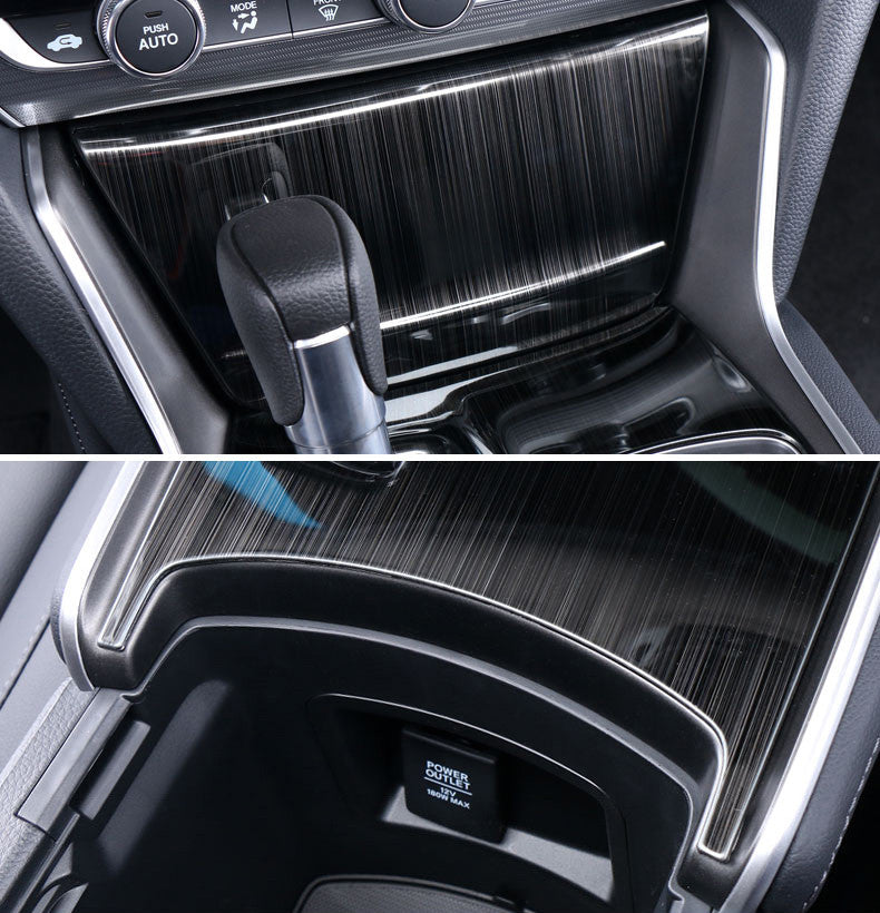 for Honda Accord 10th 2018-2022 Black Steel Center Console Gear Shift Box Trim