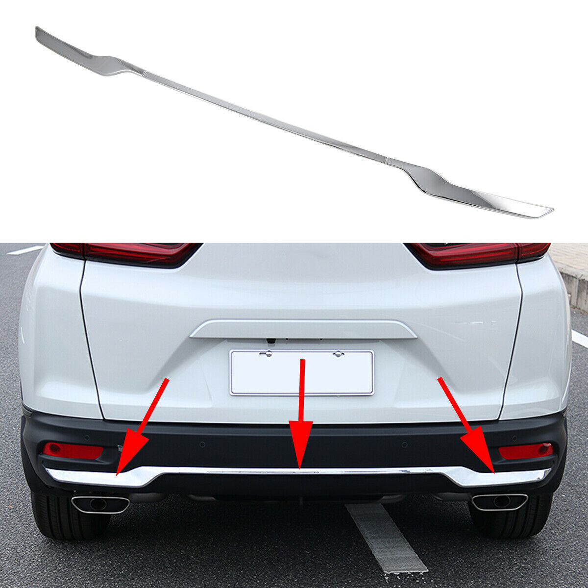 for Honda CR-V/CRV 2020-2022 Rear Bumper Reflector Cover Protector Trim Chrome3