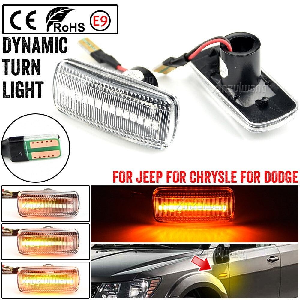 Dynamic Side Marker Light for Jeep Patriot Liberty for Chrysler for Dodge for Lancia Flavia